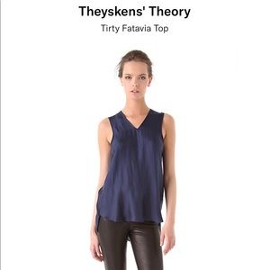 Theyskens Theory Silk Sleeveless Blouse
